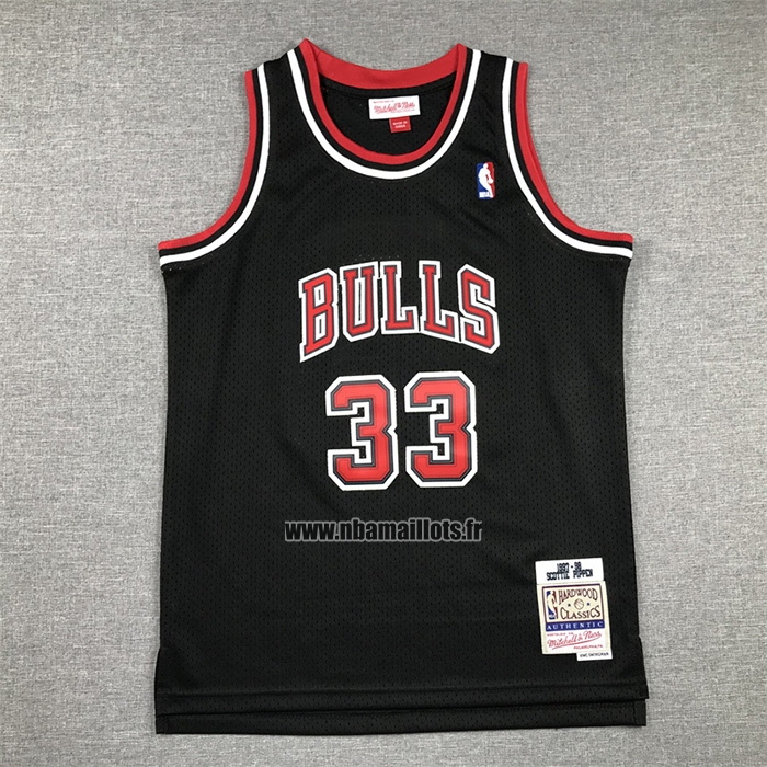 Maillot Enfant Chicago Bulls Scottie Pippen NO 33 Mitchell & Ness 1997-98 Noir